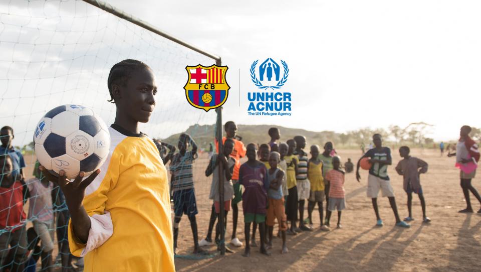 La Fundación FC Barcelona y ACNUR se unen por los derechos de los niños y jóvenes refugiados 