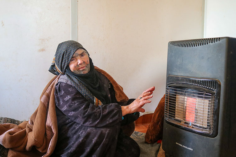 Frío en Zaatari, campo de refugiados en Jordania