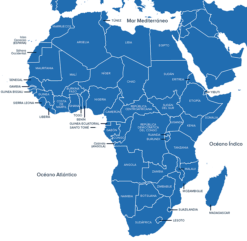 Mapa político de África