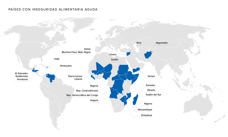 Mapa del hambre en el mundo 