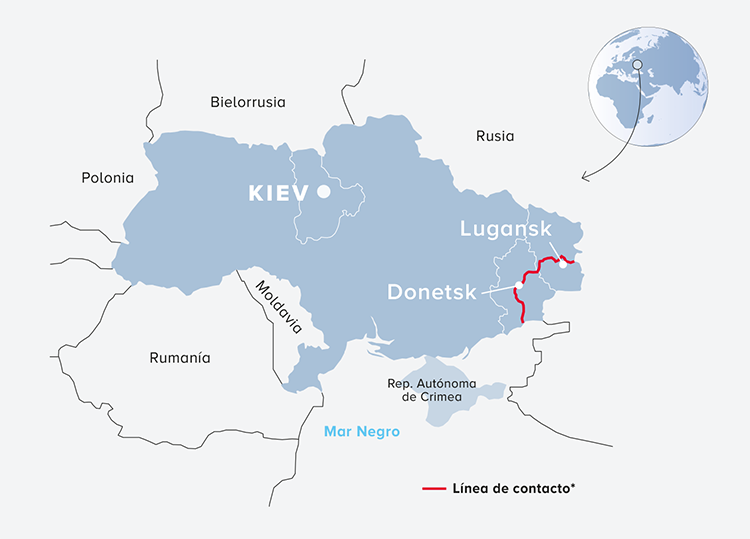 Mapa de Ucrania
