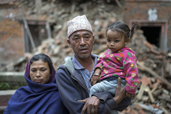 Nepal terremoto familia