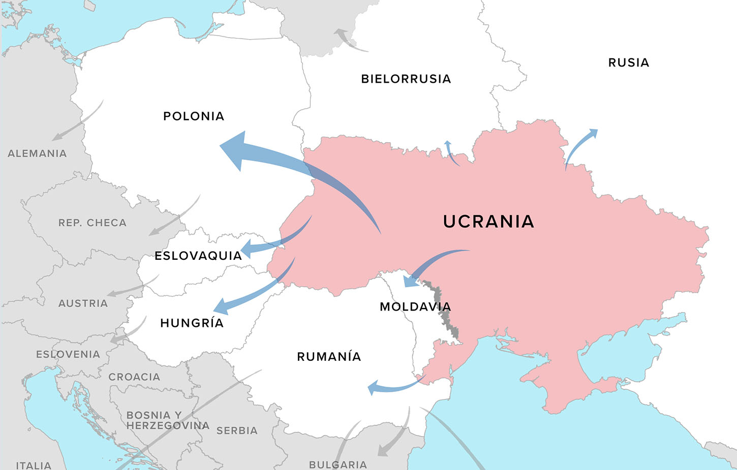Mapa de refugiados Ucrania | eACNUR