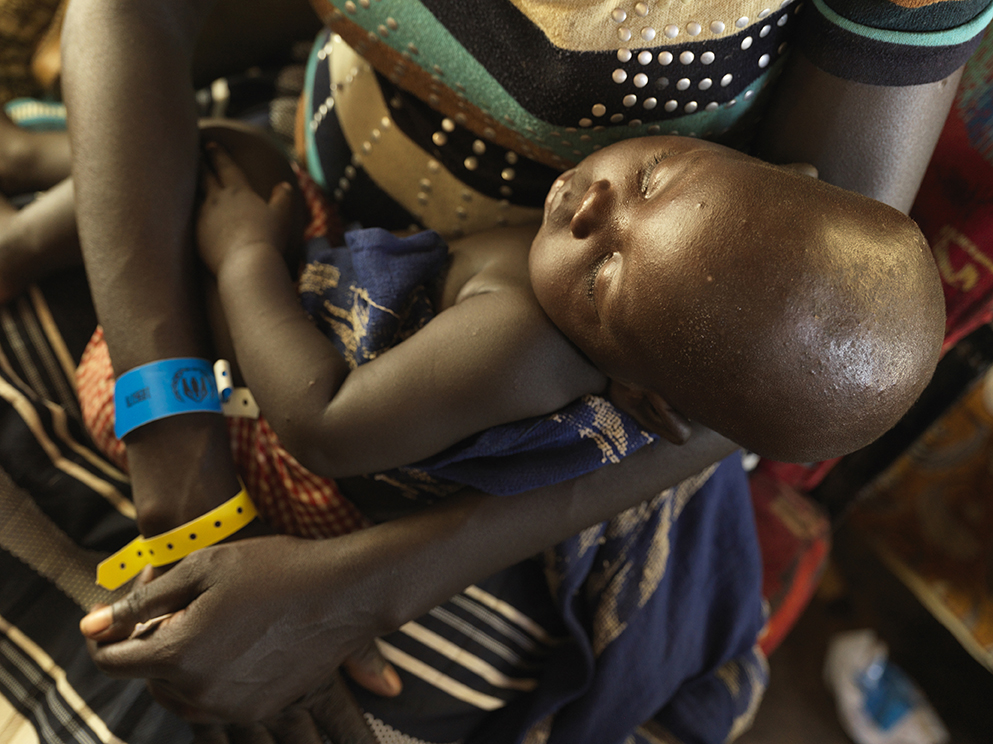 bebé africano de sudán del sur