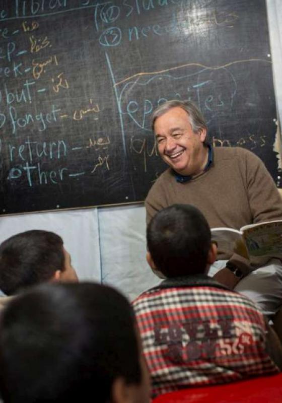 António Guterres antiguo Alto Comisionado de las Naciones Unidas, en ACNUR, y secretario general de la ONU Antonio Guterres, nuevo secretario general de la ONU