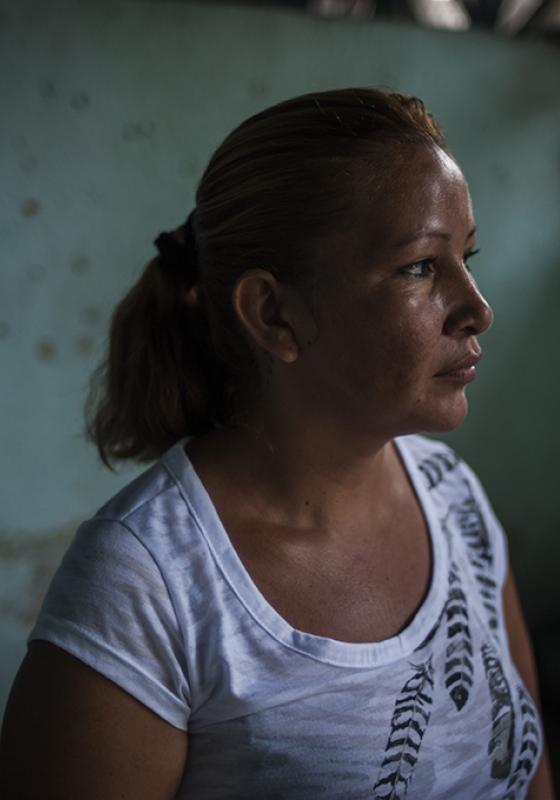 Brenda refugiada en Honduras