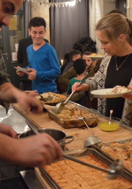 cuisine lab, noche de la cocina siria Comida multicultural, cuisine lab