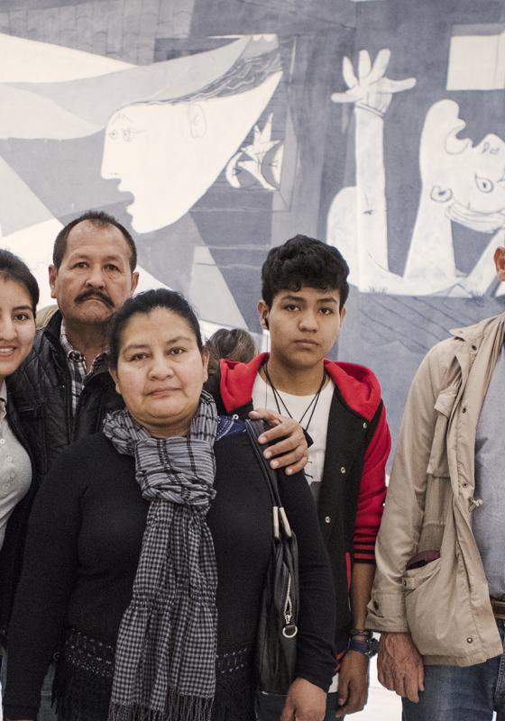 familia colombiana refugiada en España