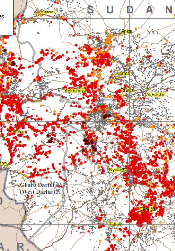 Mapa de Darfur, Sudán Mapa de Darfur, Sudán