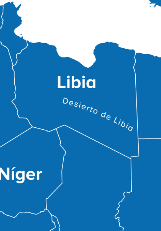 mapa del desierto de libia