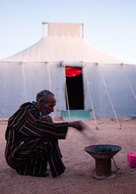 Refugio tuareg en Sahara refugio tuareg