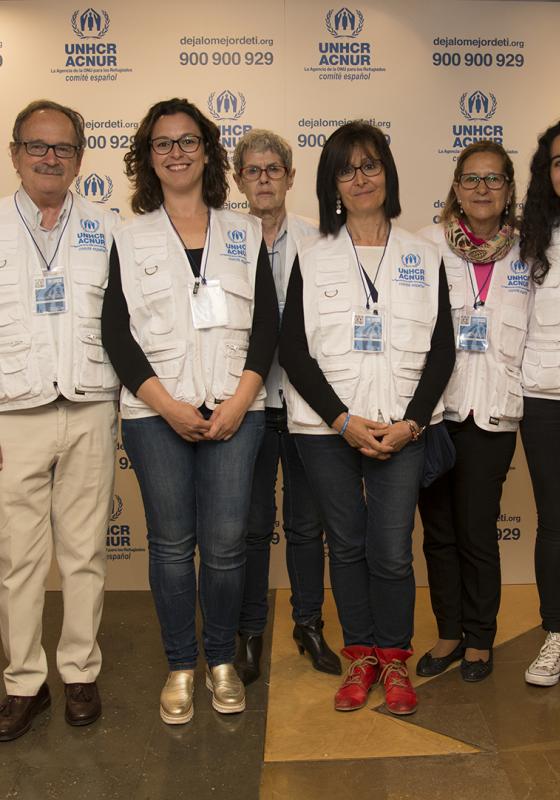 Voluntarios en Madrid de la ONG ACNUR