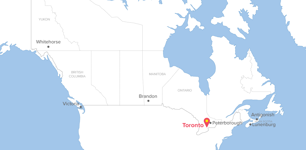 Mapa de Canadá, Toronto