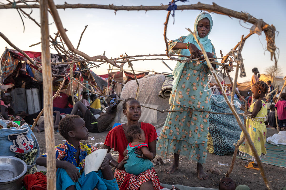familia sudanesa refugiada