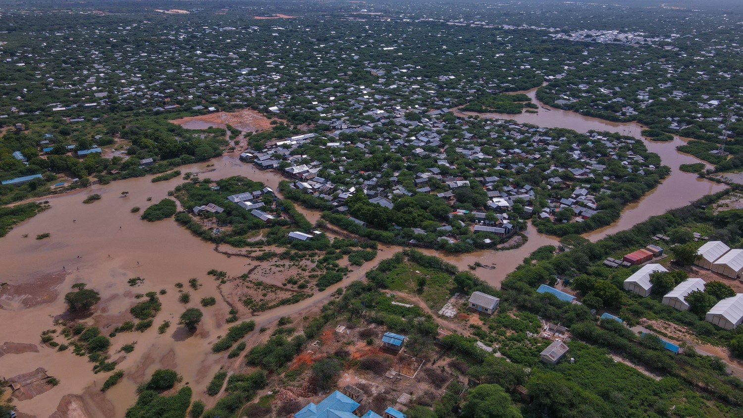 campos de refugiados de Dadaa (Kenia) inundados