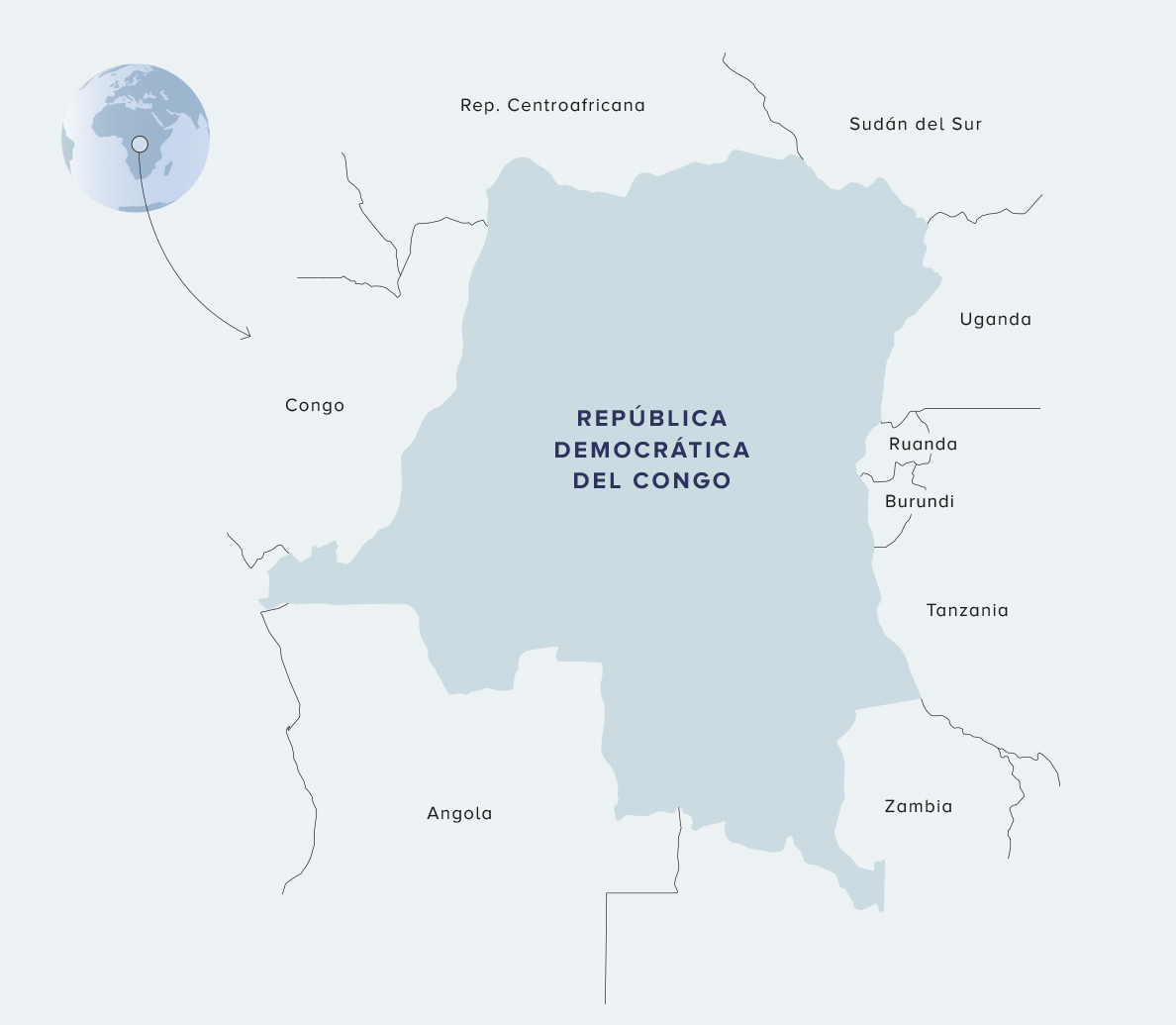 MAPA REPÚBLICA DEMOCRÁTICA DEL CONGO EACNUR.ORG