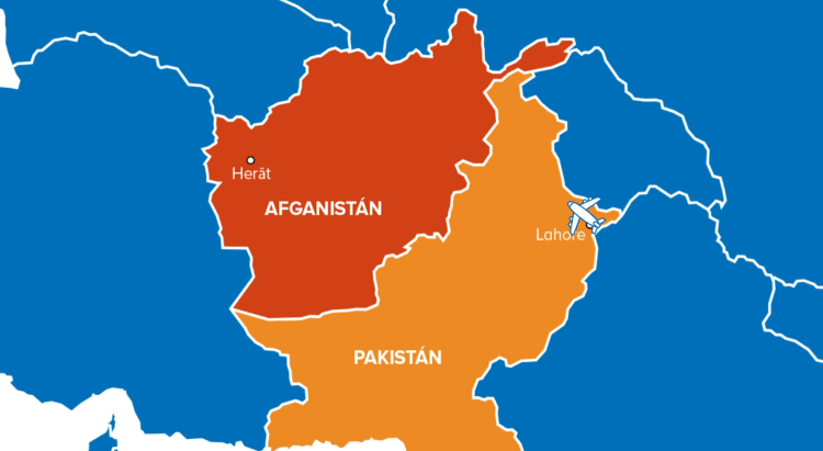 Mapa de Afganistán ayuda humanitaria
