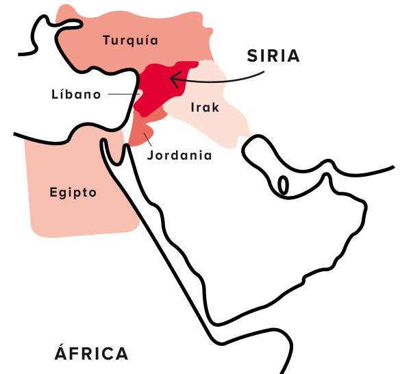 mapa Siria