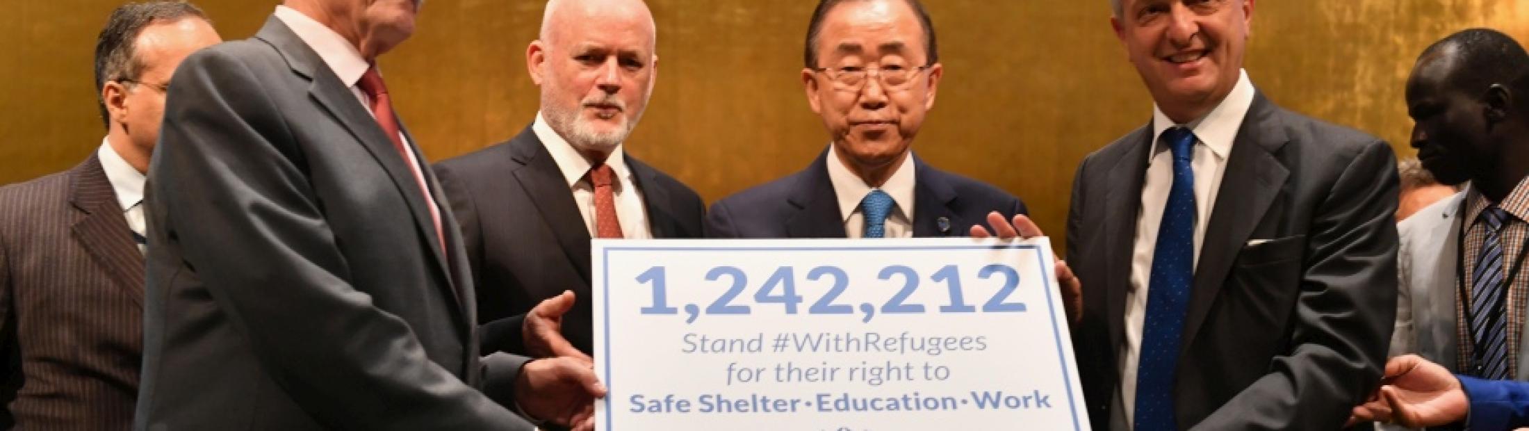 ACNUR entrega a la ONU más de un millón de firmas para presionar a los Gobiernos y que se comprometan a ayudar a los refugiados