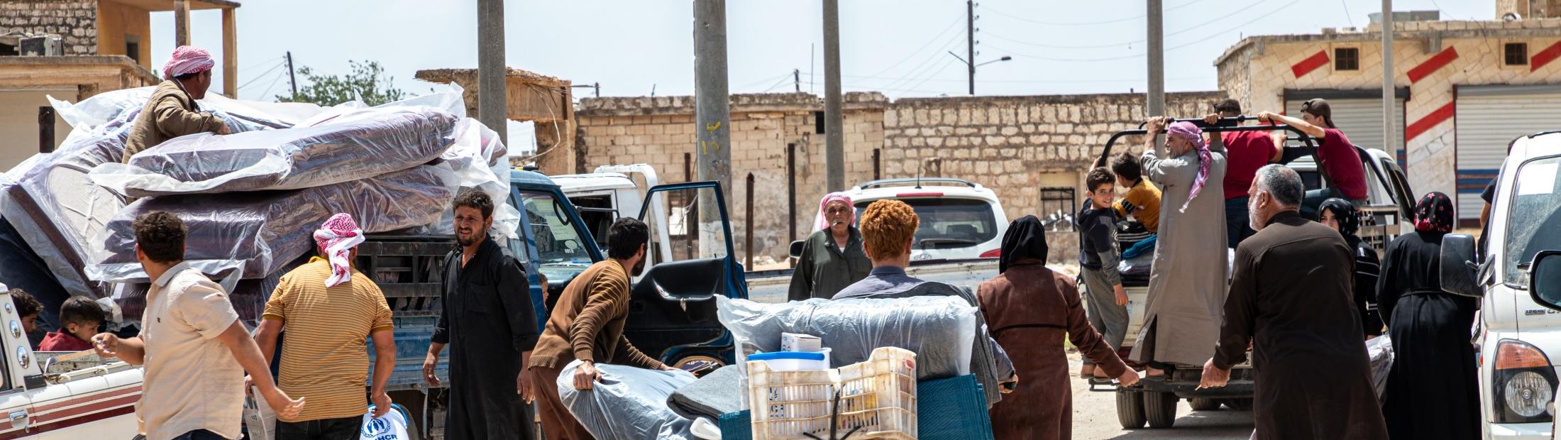 ACNUR intensifica su respuesta humanitaria en Al Sueida ante el deterioro de la situación en Siria
