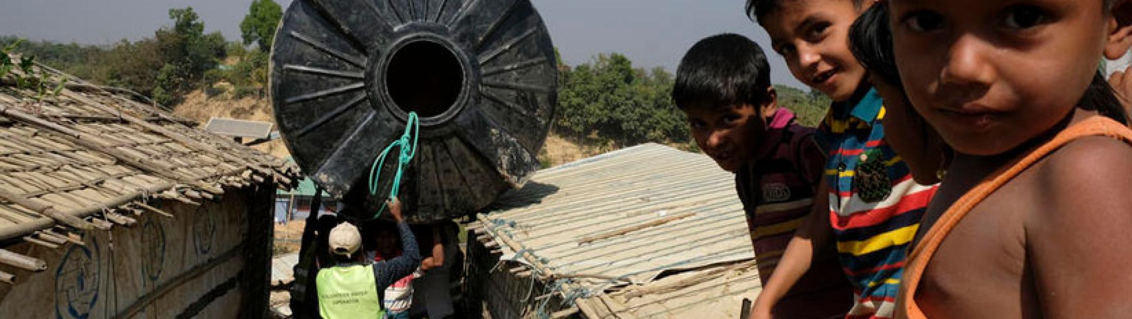 Contaminación del agua, soluciones para los campos de refugiados rohingya