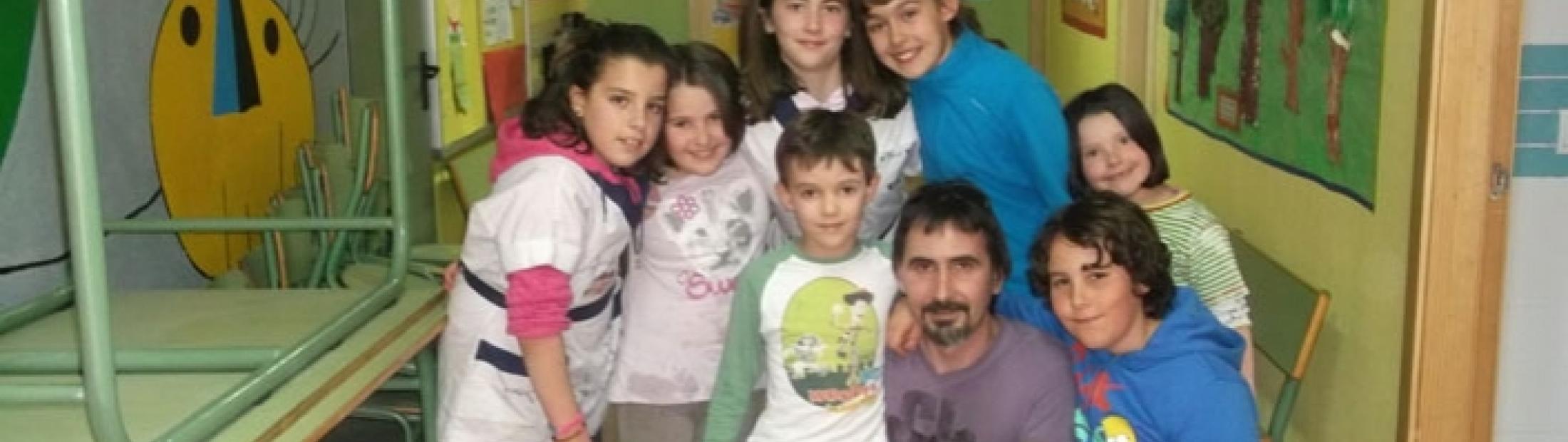 Arte escolar solidario en el CEIP Enrique Tierno Galván, Getafe