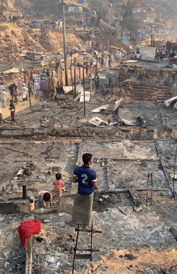 Incendio en los campos de refugiados rohingya en Cox’s Bazar