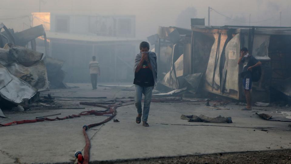 La respuesta de ACNUR al incendio en Moria