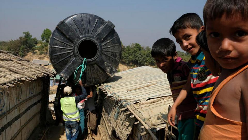 Contaminación del agua, soluciones para los campos de refugiados rohingya