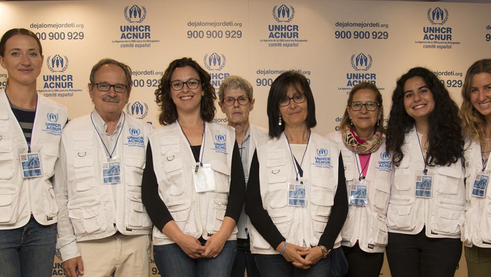 Voluntarios de ACNUR en la sede, Agencia de la ONU para los refugiados