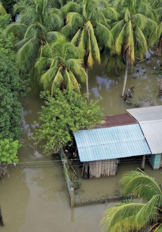 casas inundadas