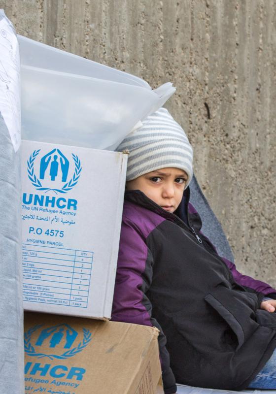 Niño sirio refugiado