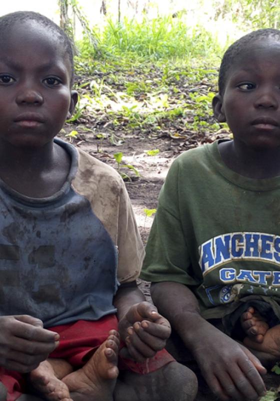 Niños huérfanos de Sudán del Sur