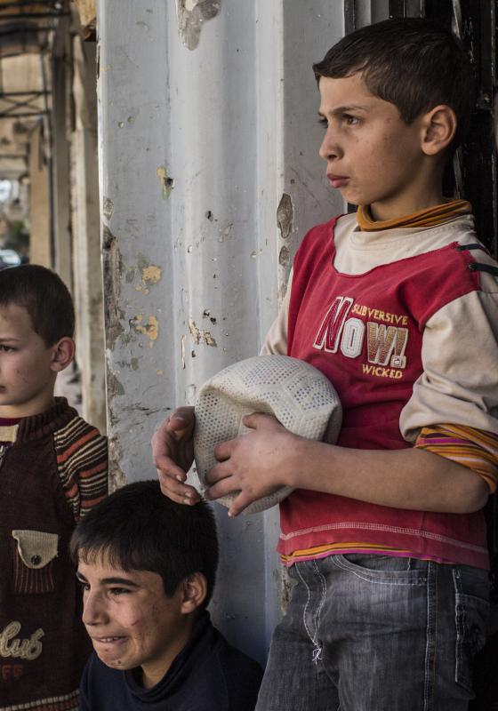 Niños sirios refugiados