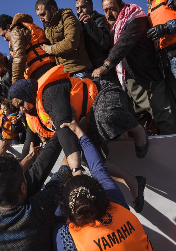 Rescate de refugiados en Grecia
